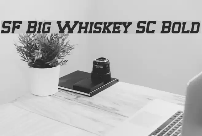 SF Big Whiskey SC Bold Schriftart examples