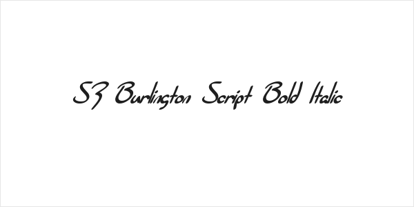 SF Burlington Script Bold Italic Logo