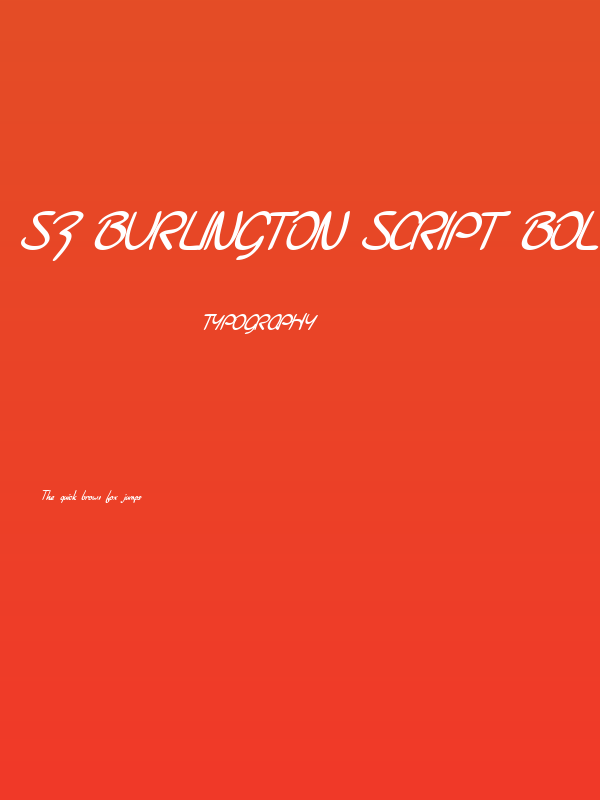 SF Burlington Script Bold Italic Poster
