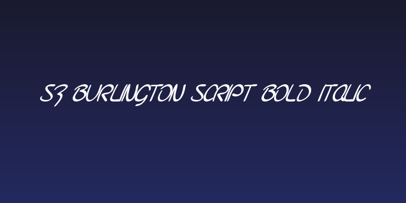 SF Burlington Script Bold Italic Social Header