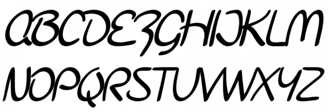 SF Burlington Script Bold Schriftart Groß