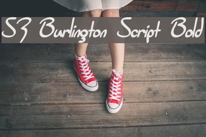 SF Burlington Script Bold Font examples