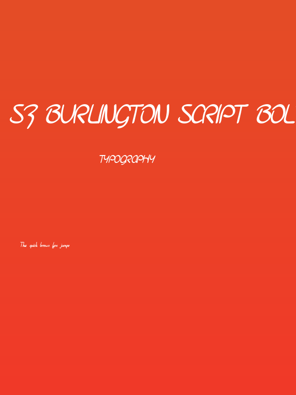 SF Burlington Script Bold Poster