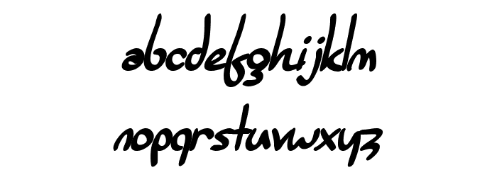 SF Burlington Script Bold Font LOWERCASE