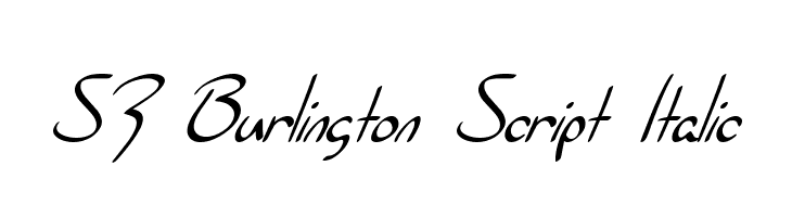 SF Burlington Script Italic Font