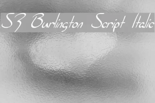 SF Burlington Script Italic फ़ॉन्ट examples