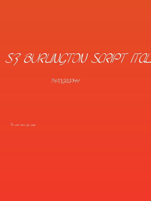 SF Burlington Script Italic Poster