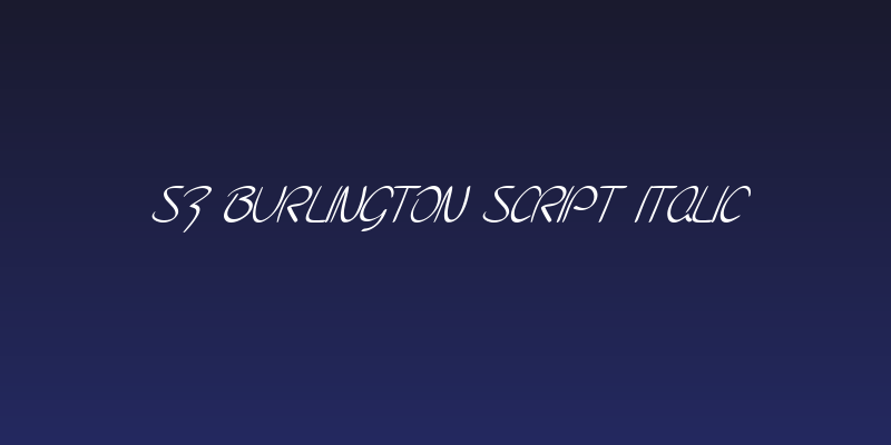 SF Burlington Script Italic Social Header