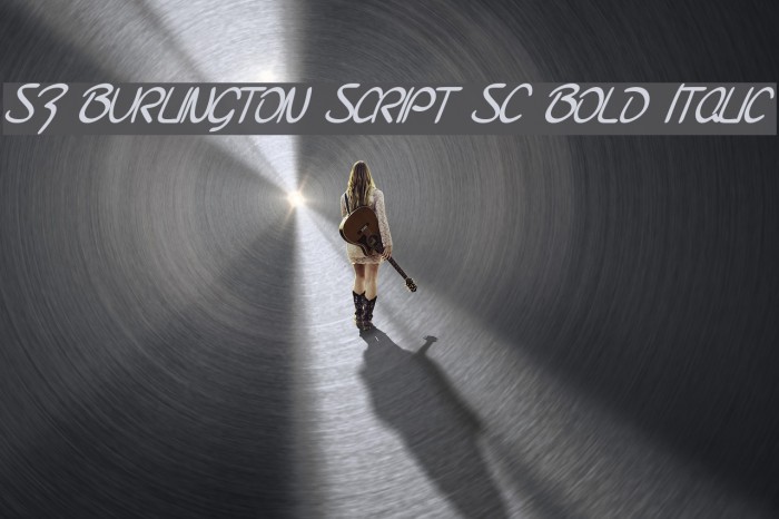 SF Burlington Script SC Bold Italic Font examples