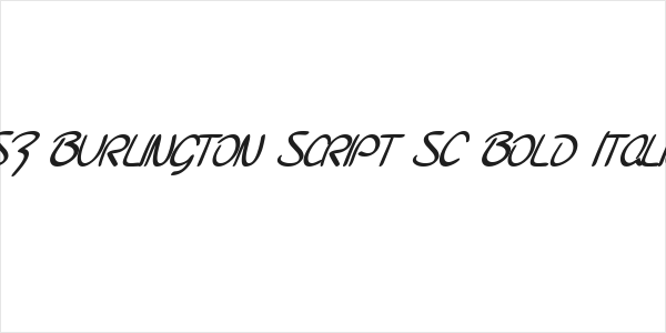 SF Burlington Script SC Bold Italic Logo
