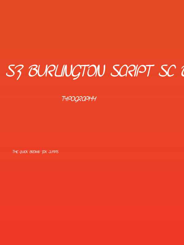 SF Burlington Script SC Bold Poster