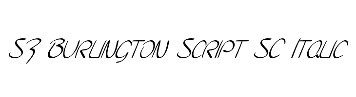 SF Burlington Script SC Italic Font