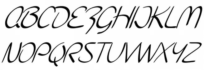 SF Burlington Script SC Italic 字体 大写