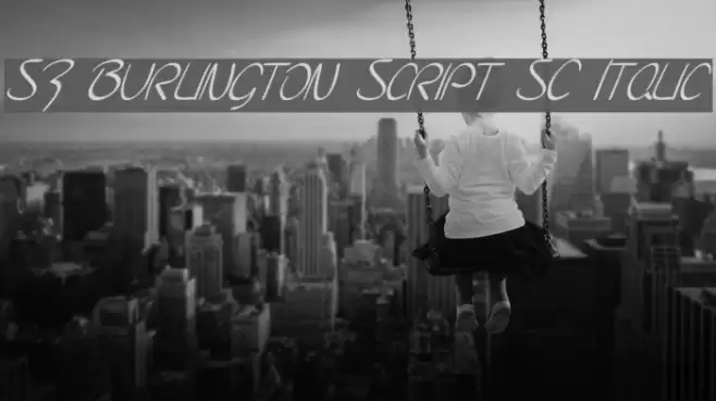 SF Burlington Script SC Italic Font examples