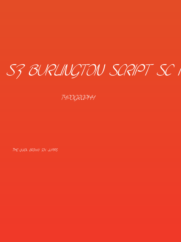 SF Burlington Script SC Italic Poster