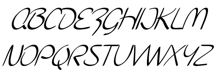 SF Burlington Script SC Italic Font LOWERCASE