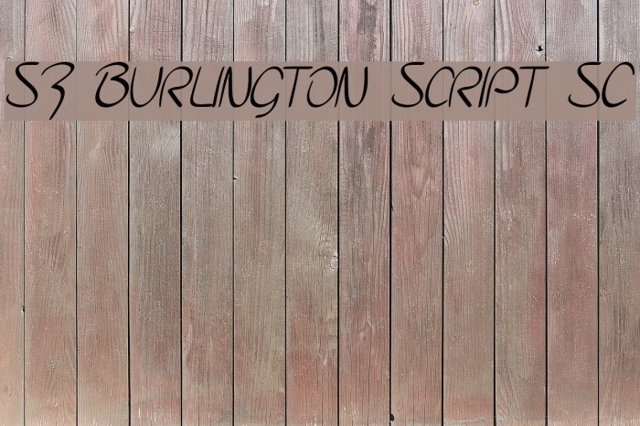 SF Burlington Script SC Font examples