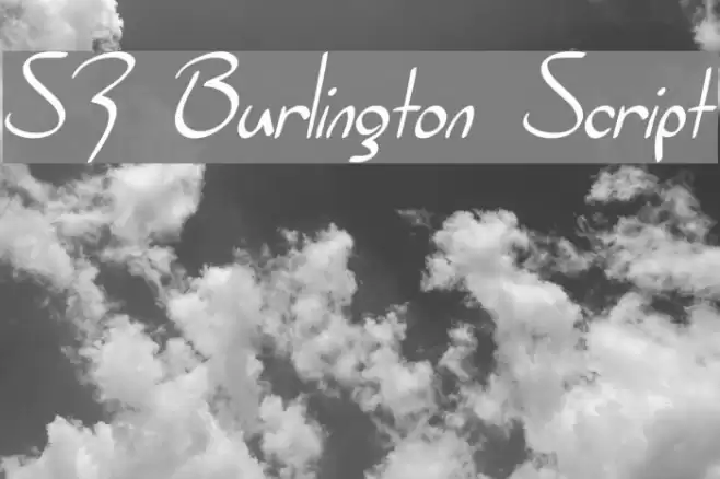 SF Burlington Script Font examples