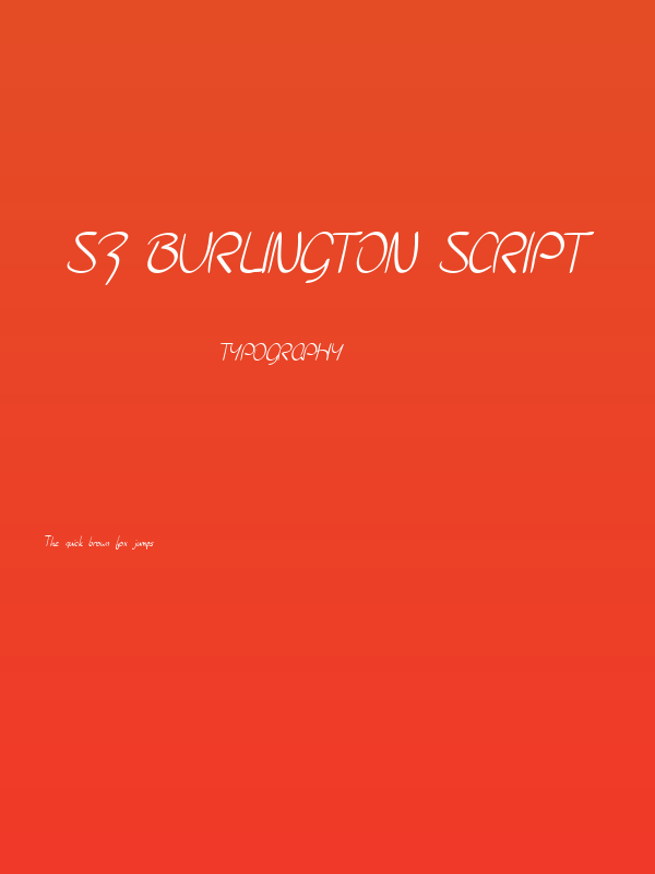 SF Burlington Script Poster