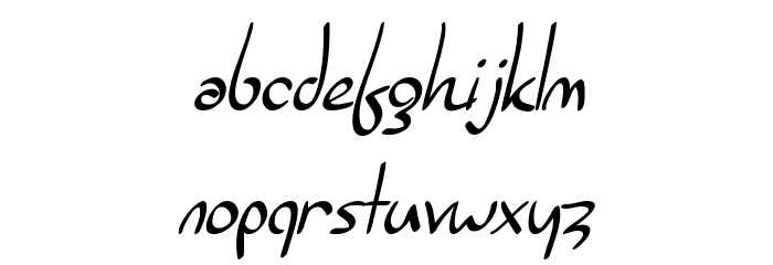 SF Burlington Script Font LOWERCASE