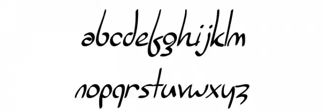 SF Burlington Script Font LOWERCASE