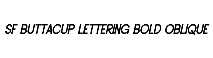 SF Buttacup Lettering Bold Oblique Font