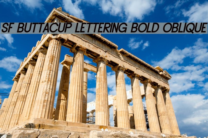 SF Buttacup Lettering Bold Oblique Font examples