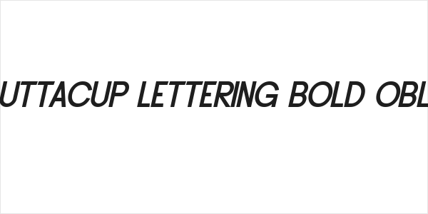 SF Buttacup Lettering Bold Oblique Logo