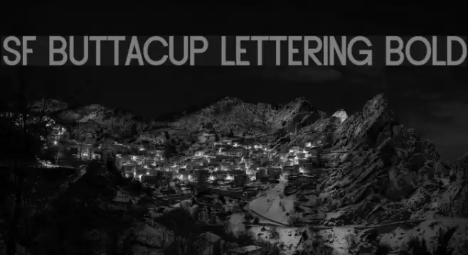 SF Buttacup Lettering Bold Font examples