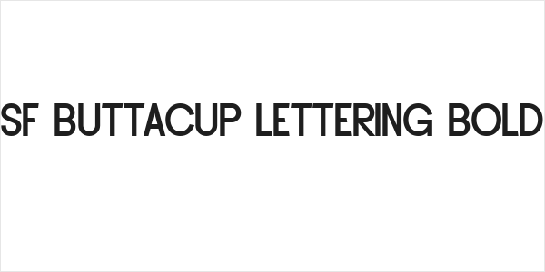 SF Buttacup Lettering Bold Logo