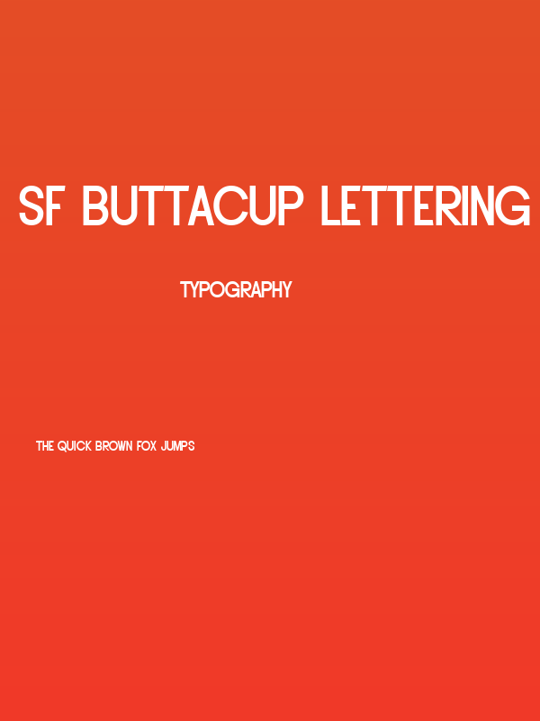 SF Buttacup Lettering Bold Poster