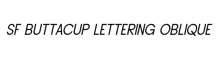 SF Buttacup Lettering Oblique Font