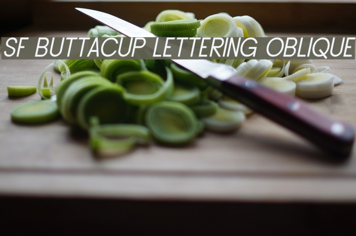 SF Buttacup Lettering Oblique Font examples