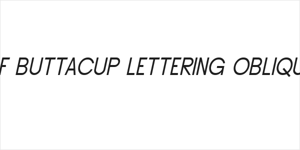 SF Buttacup Lettering Oblique Logo