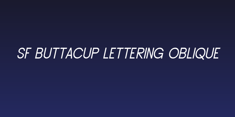 SF Buttacup Lettering Oblique Social Header