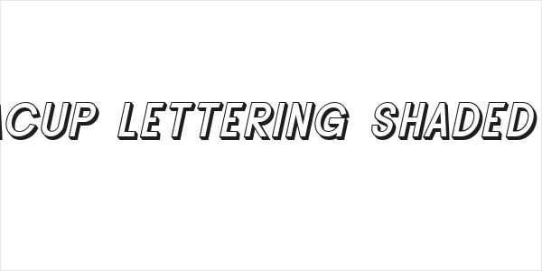 SF Buttacup Lettering Shaded Oblique Logo