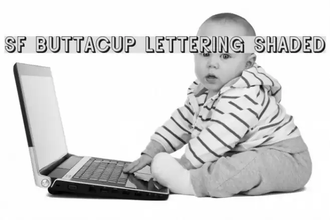 SF Buttacup Lettering Shaded Font examples