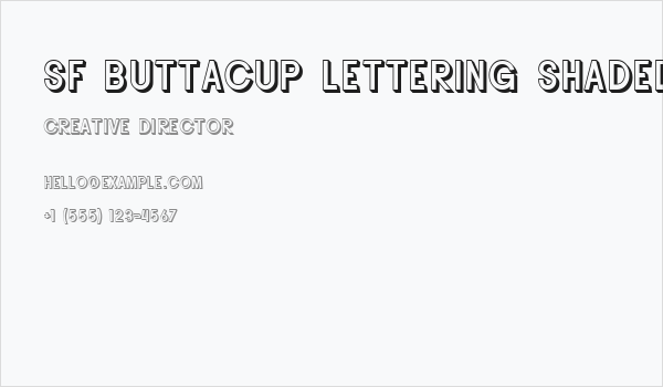 SF Buttacup Lettering Shaded Business Card