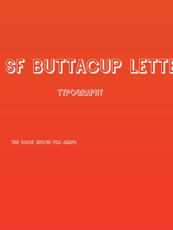 SF Buttacup Lettering Shaded Poster