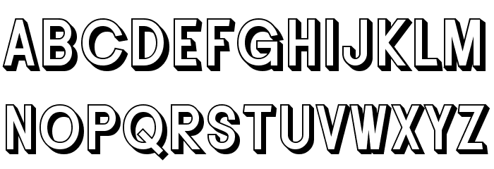 SF Buttacup Lettering Shaded Font LOWERCASE