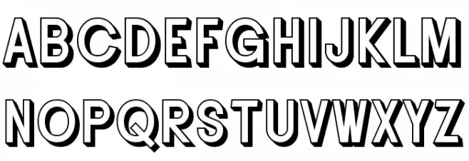 SF Buttacup Lettering Shaded Font Litere mici