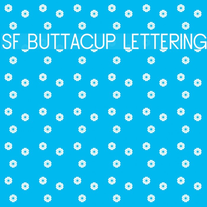 SF Buttacup Lettering Font examples