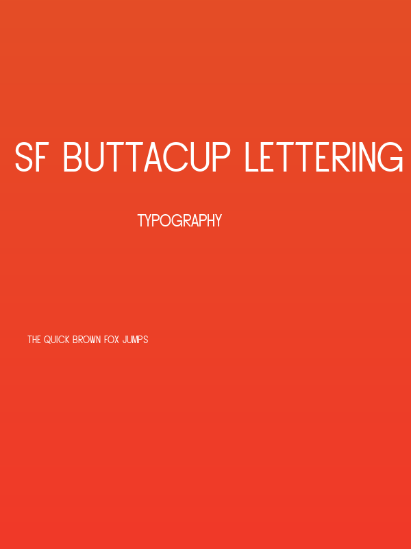 SF Buttacup Lettering Poster