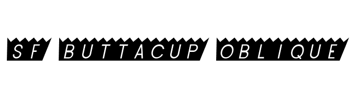 SF Buttacup Oblique Font