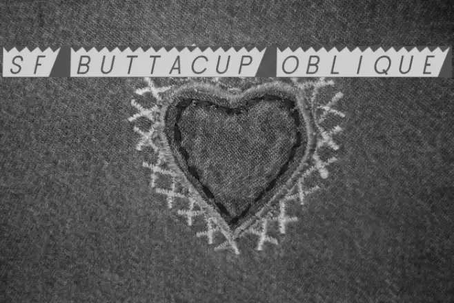 SF Buttacup Oblique Font examples