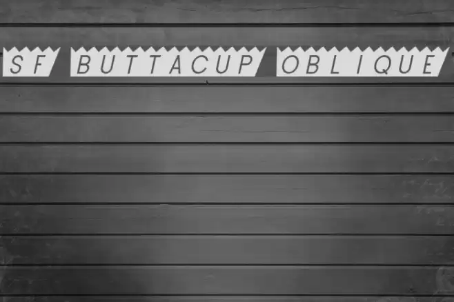 SF Buttacup Oblique Font examples