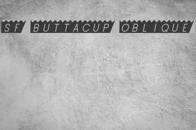SF Buttacup Oblique Font examples