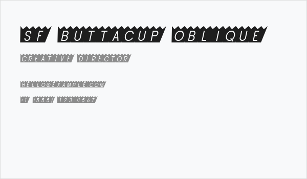 SF Buttacup Oblique Business Card