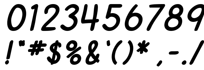 SF Cartoonist Hand Bold Italic Font OTHER CHARS