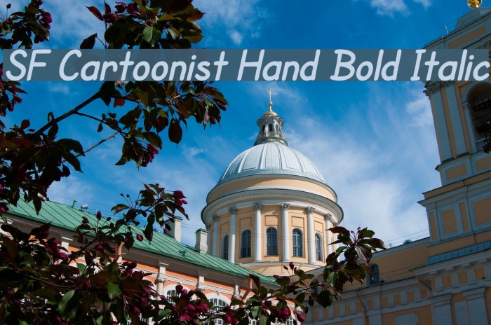 SF Cartoonist Hand Bold Italic Font examples